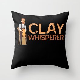 Clay Whisperer Pottery Pottery Throw Pillow