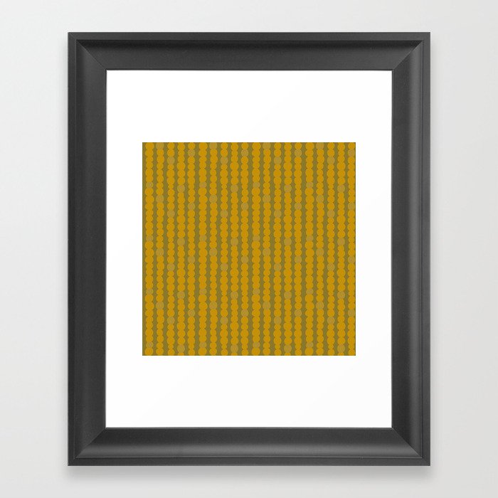 Sphere Chains Yellow Framed Art Print
