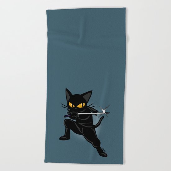 Ninja! Beach Towel