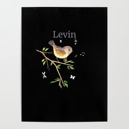 Waldier Vogel Name Levin Poster