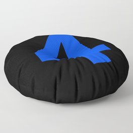 Number 4 (Blue & Black) Floor Pillow