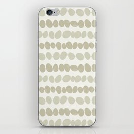 Pebbles - beige pebbles on a string with a cream background iPhone Skin