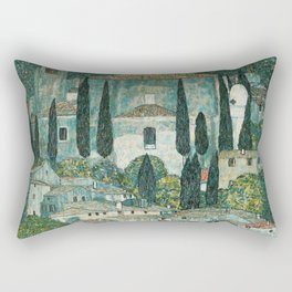 Gustav Klimt - Kirche in Cassone Rectangular Pillow