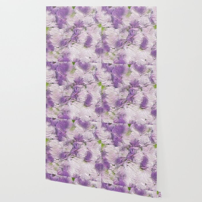 Purple Lavender Fluffy Floral Abstract Wallpaper By Judypalkimas Society6