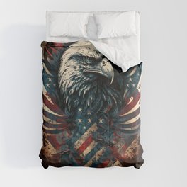 Patriotic Eagle Background Comforter