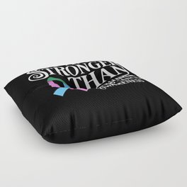 Thyroid Cancer Ribbon Awareness Survivor Floor Pillow