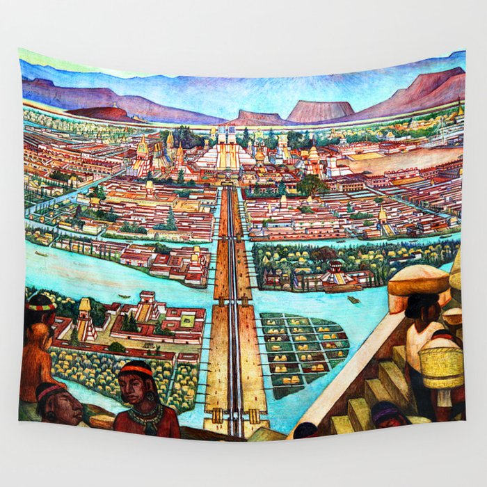 Diego Rivera Tenochtitlan Mural Wall Tapestry