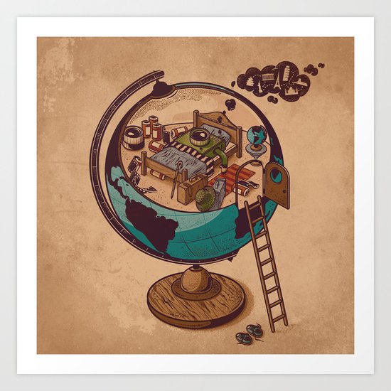World Traveler Art Print