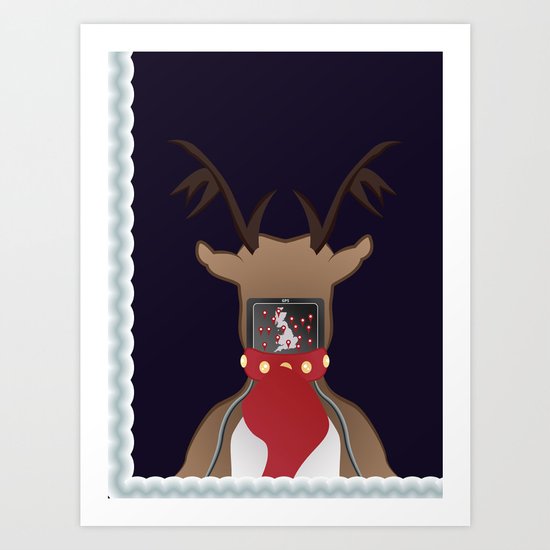 Christmas Card - I Can't Find Britain! Art Print