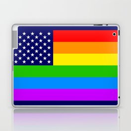 Gay USA Rainbow Flag - American LGBT Stars and Stripes Laptop & iPad Skin