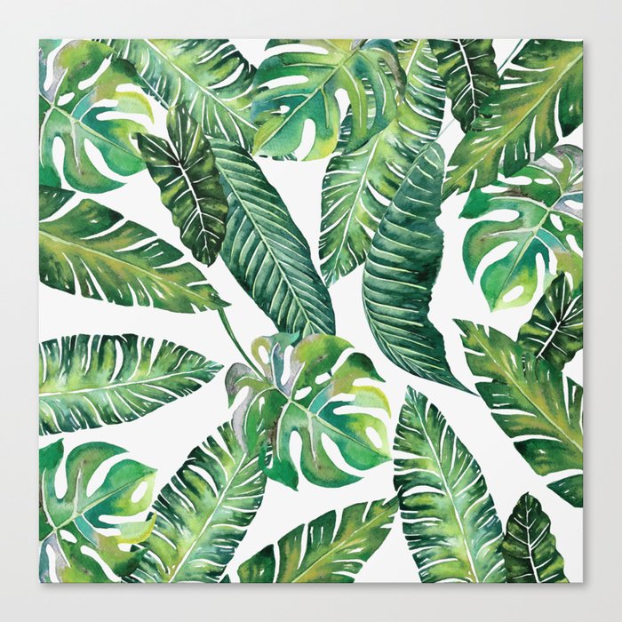 Jungle Leaves, Banana, Monstera #society6 Leinwanddruck Jungle Leaves, Banana, Monstera #society6 Leinwanddruck