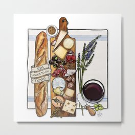 Pardon My French Metal Print | Brie, French, Foodie, Tattoo, Fromage, France, Lavender, Fazooli, Foisgras, Picnic 