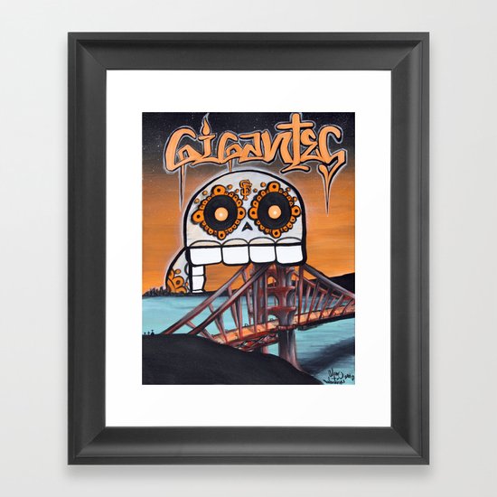 SF Gigantes by Adam Valentino Framed Art Print