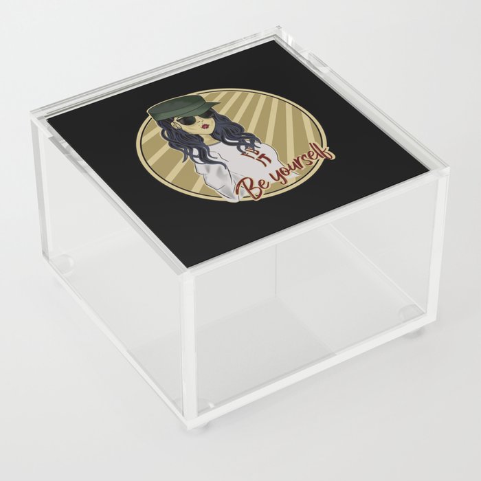 FU * IT BE YOURSELF REBEL Acrylic Box