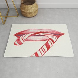Candy Cane Kisses Rug