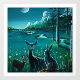 One Night In The Meadow Art Print