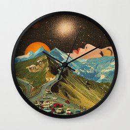 Face on the mountain Wall Clock