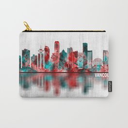 Vancouver Canada Skyline Carry-All Pouch | Urban, Skyline, Design, Painting, Canada, Wall, Watercolor, Landscape, Architecture, Graphicdesign 