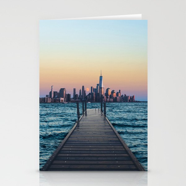 New York City Sunset and Moon Stationery Cards