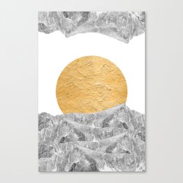 Modern Abstract - Sun and Mountains Canvas Print