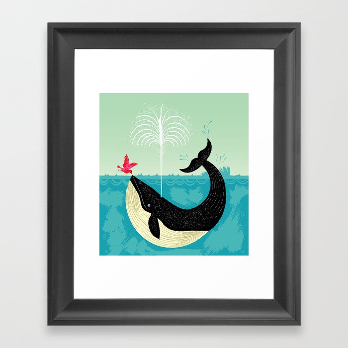 The Bird and The Whale Framed Art Print