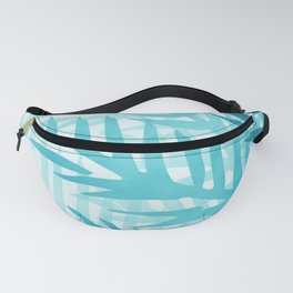 Turquoise Blue Botanical Abstract Shapes Fanny Pack
