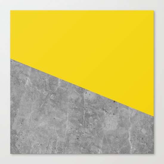Geometry 101 Vivid Yellow Canvas Print
