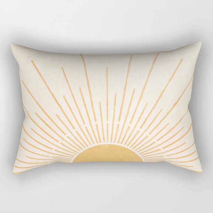 Boho Sun no. 5 Yellow Rectangular Pillow