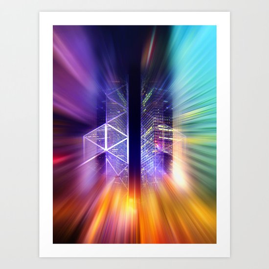 GOLDEN MOTION - Abstract Surrealism Art Print