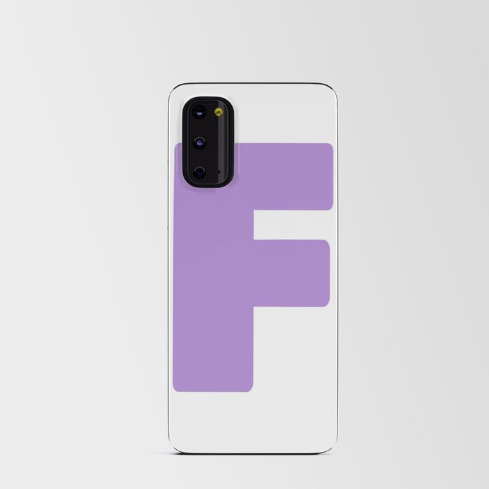 F (Lavender & White Letter) Android Card Case