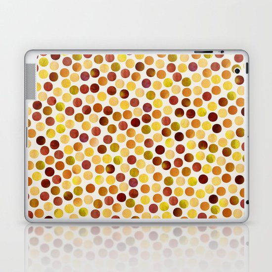 Watercolor Dots_Amber Laptop & iPad Skin