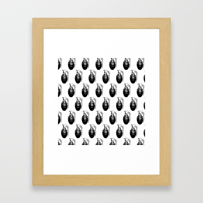 grenades (white background) Framed Art Print