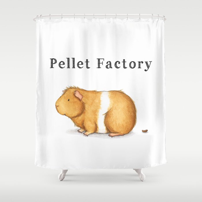 Pellet Factory - Guinea Pig Poop Shower Curtain