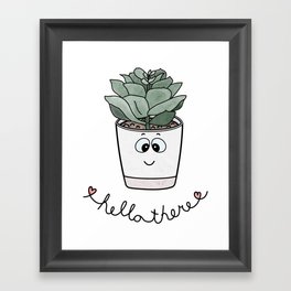 Happy Succulent Framed Art Print