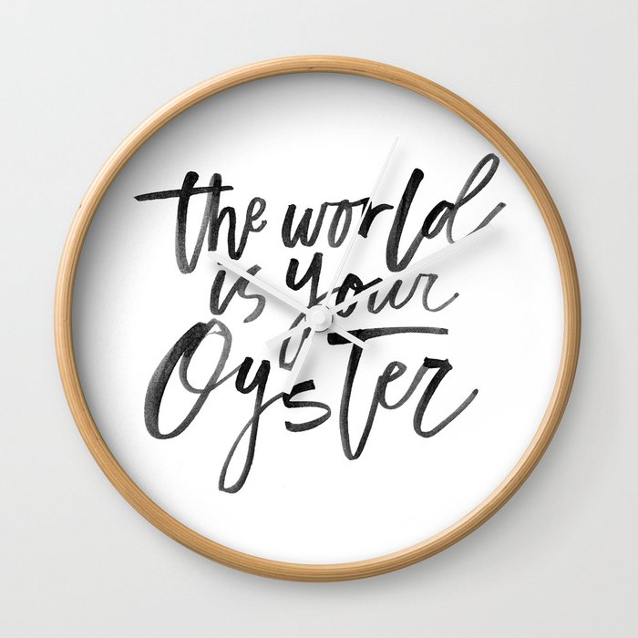 The World Is Your Oyster Wall Clock