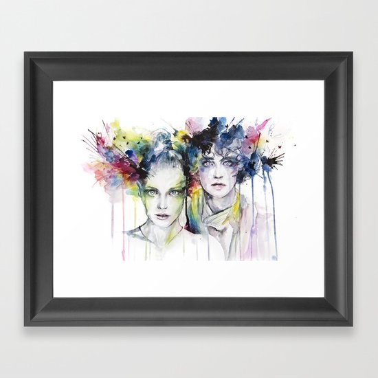 skies on fire Framed Art Print