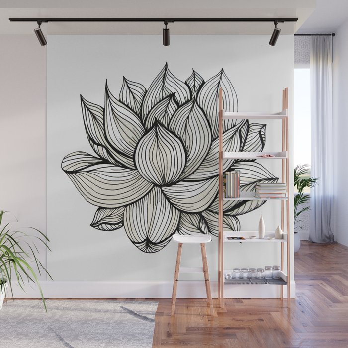 Lotus Flower, Black and white, Nature, Organic design ...
