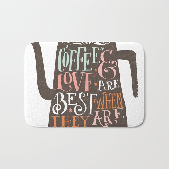 COFFE & LOVE Bath Mat