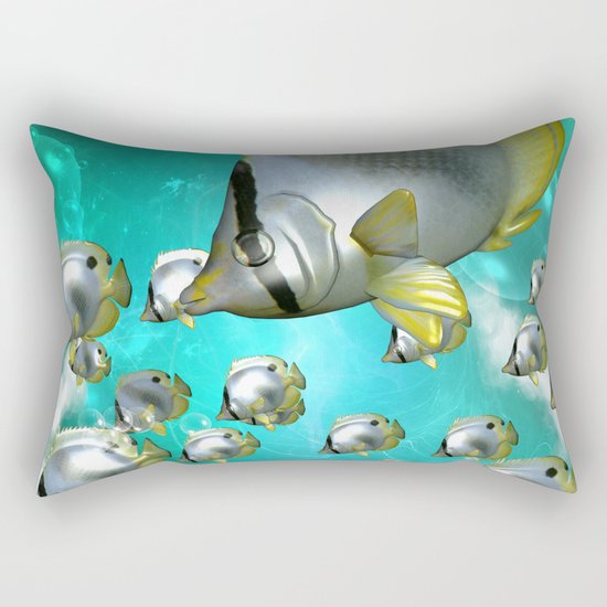 Wonderful butterflyfish Rectangular Pillow