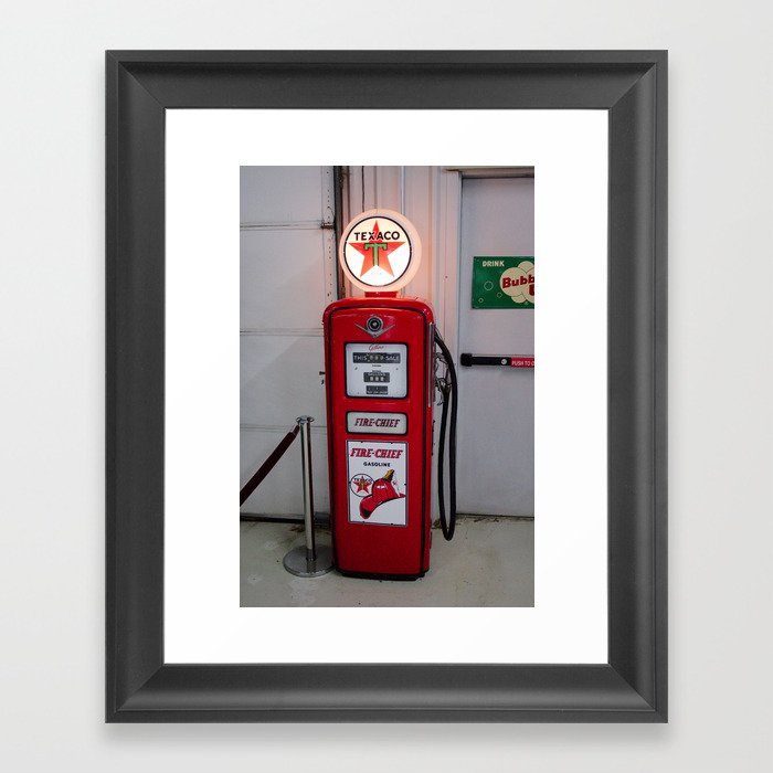 Vintage Texaco Fire Chief Pump Framed Art Print