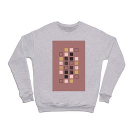 Abstract Blush Squares Mosaic Crewneck Sweatshirt