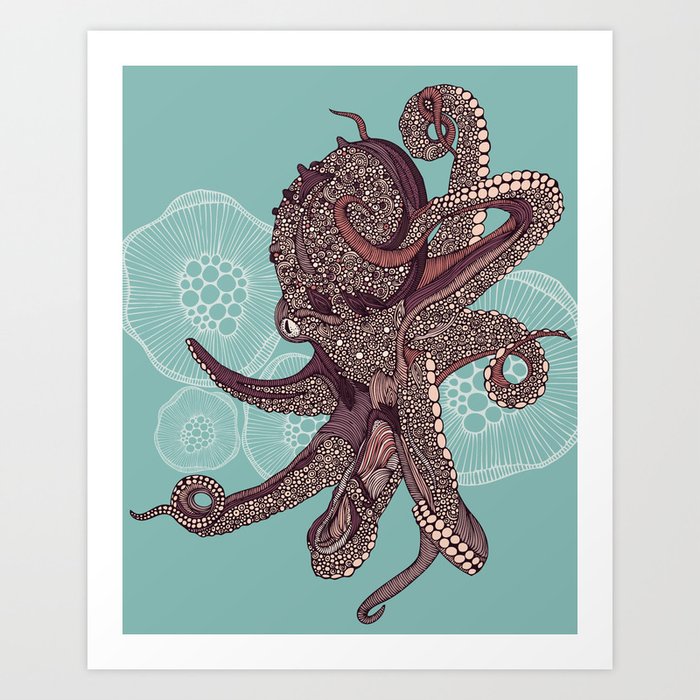 Octopus Bloom Art Print