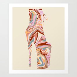 Marble Pole Shoes (Colorful) Art Print