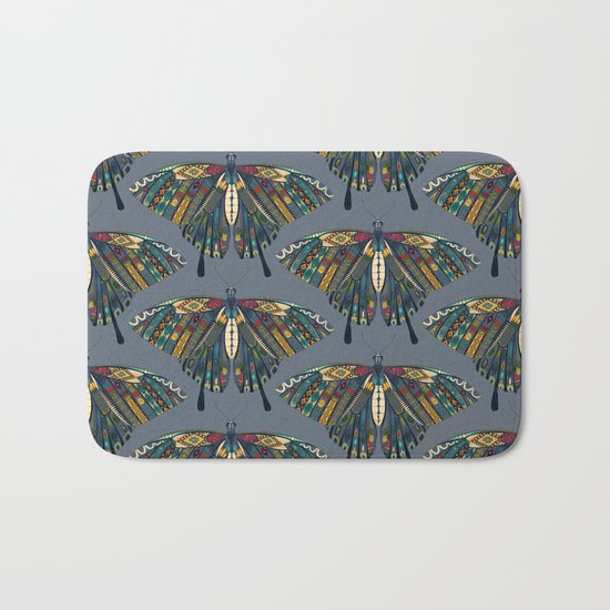 swallowtail butterfly indigo Bath Mat