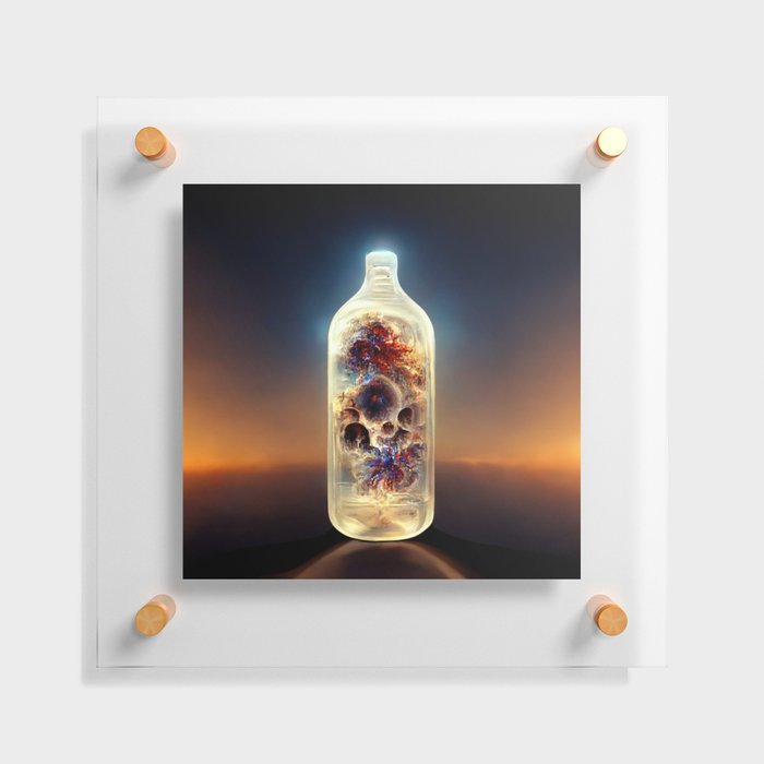 Abstract in a bottle Floating Acrylic Print