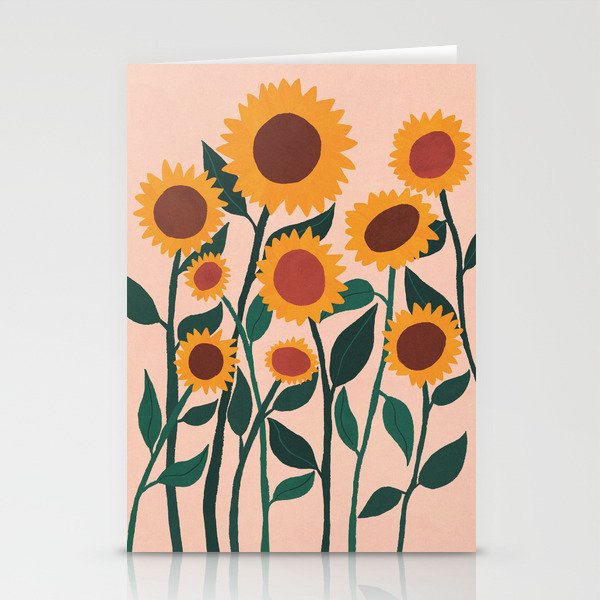 Sunflowers in the Garden Stationery Cards