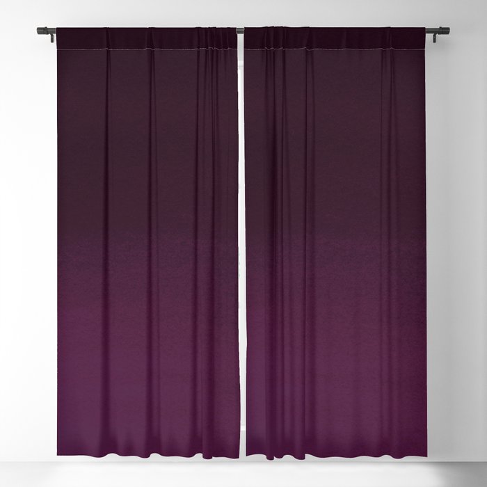 Burgundy purple hand painted watercolor ombre Blackout Curtain