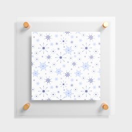 Christmas Pattern Floral Snowflake Purple Floating Acrylic Print