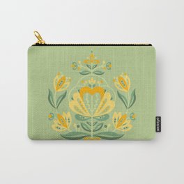 Nordic Green Rose Carry-All Pouch