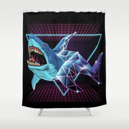 Shark 80s  Shower Curtain